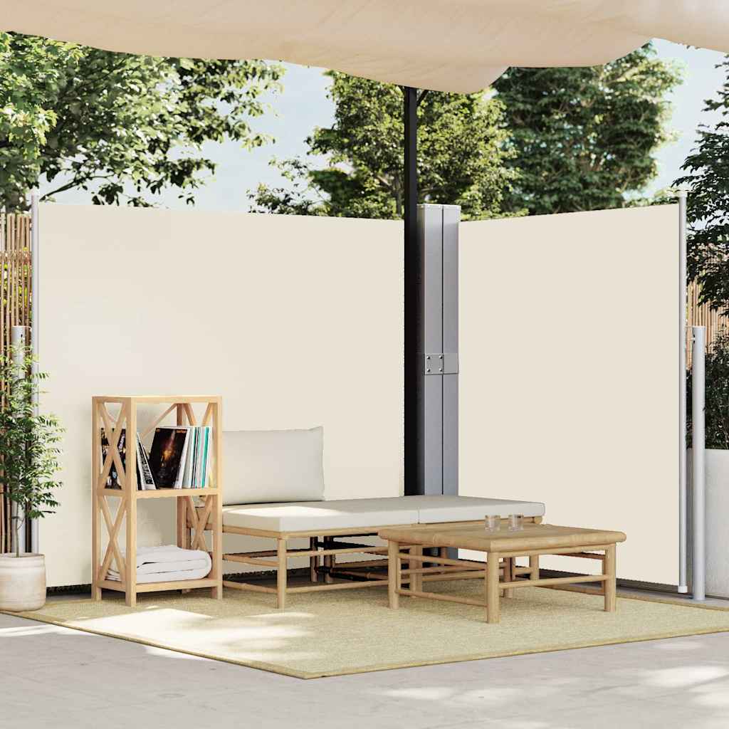 313394 vidaXL Patio Retractable Side Awning 170x1200 cm Cream