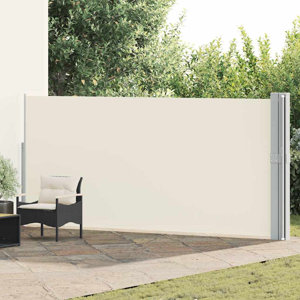 313394 vidaXL Patio Retractable Side Awning 170x1200 cm Cream