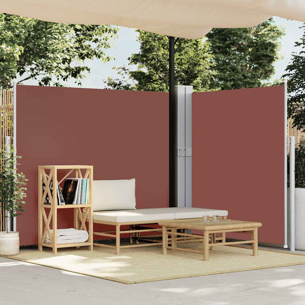 Patio Retractable Side Awning 170x1200 cm Brown