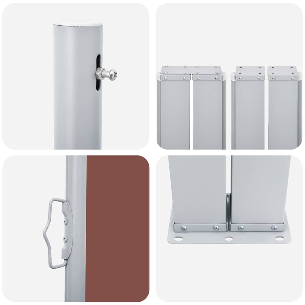 313396 vidaXL Patio Retractable Side Awning 170x1200 cm Brown