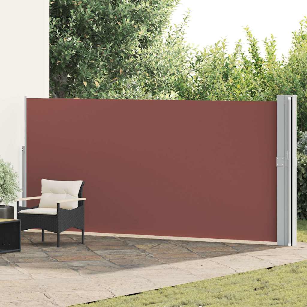 313396 vidaXL Patio Retractable Side Awning 170x1200 cm Brown