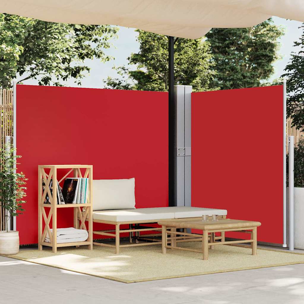 313398 vidaXL Patio Retractable Side Awning 170x1200 cm Red