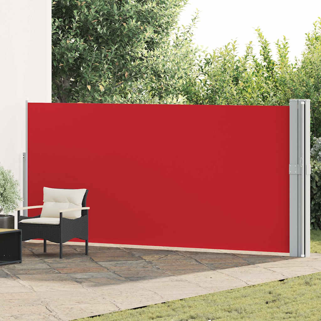 313398 vidaXL Patio Retractable Side Awning 170x1200 cm Red