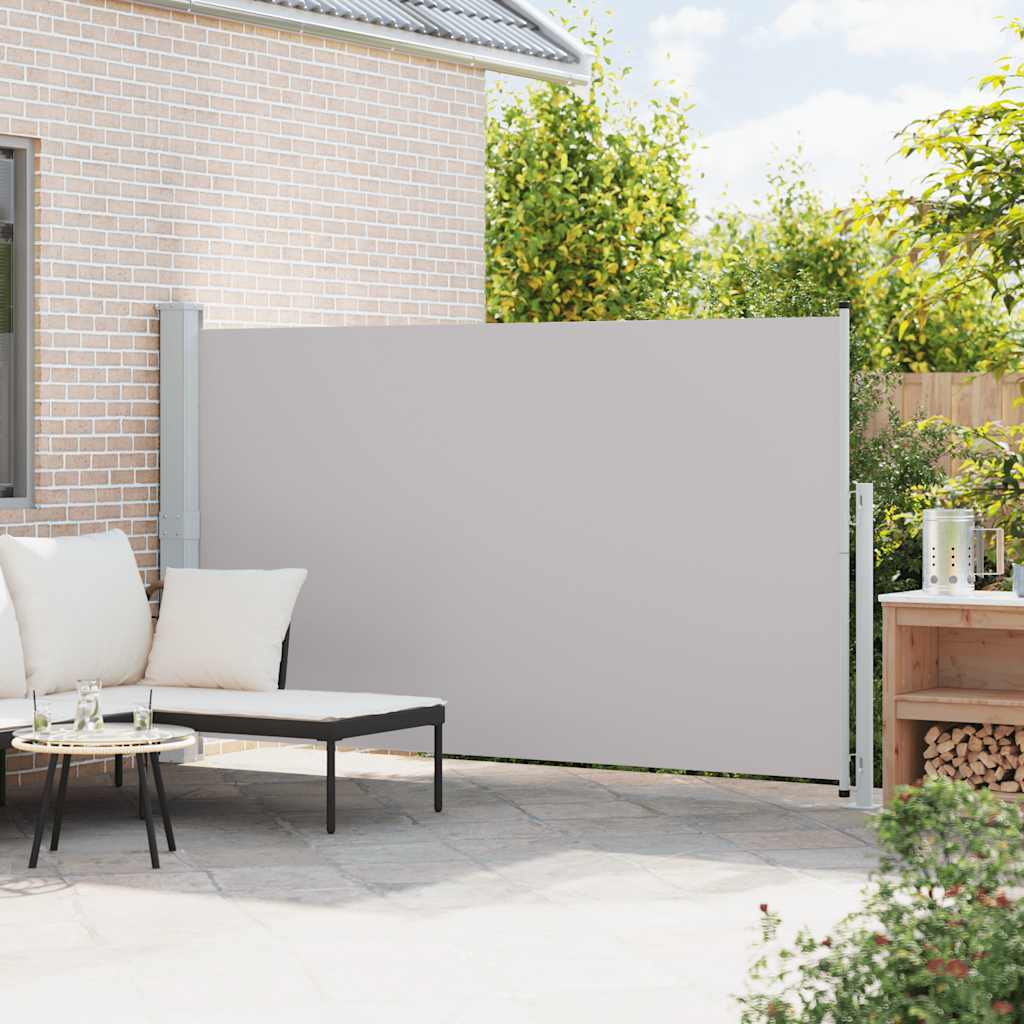 Patio Retractable Side Awning 180x300 cm Grey
