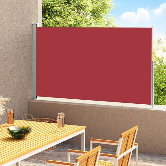 vidaXL Patio Retractable Side Awning 180x300 cm Red