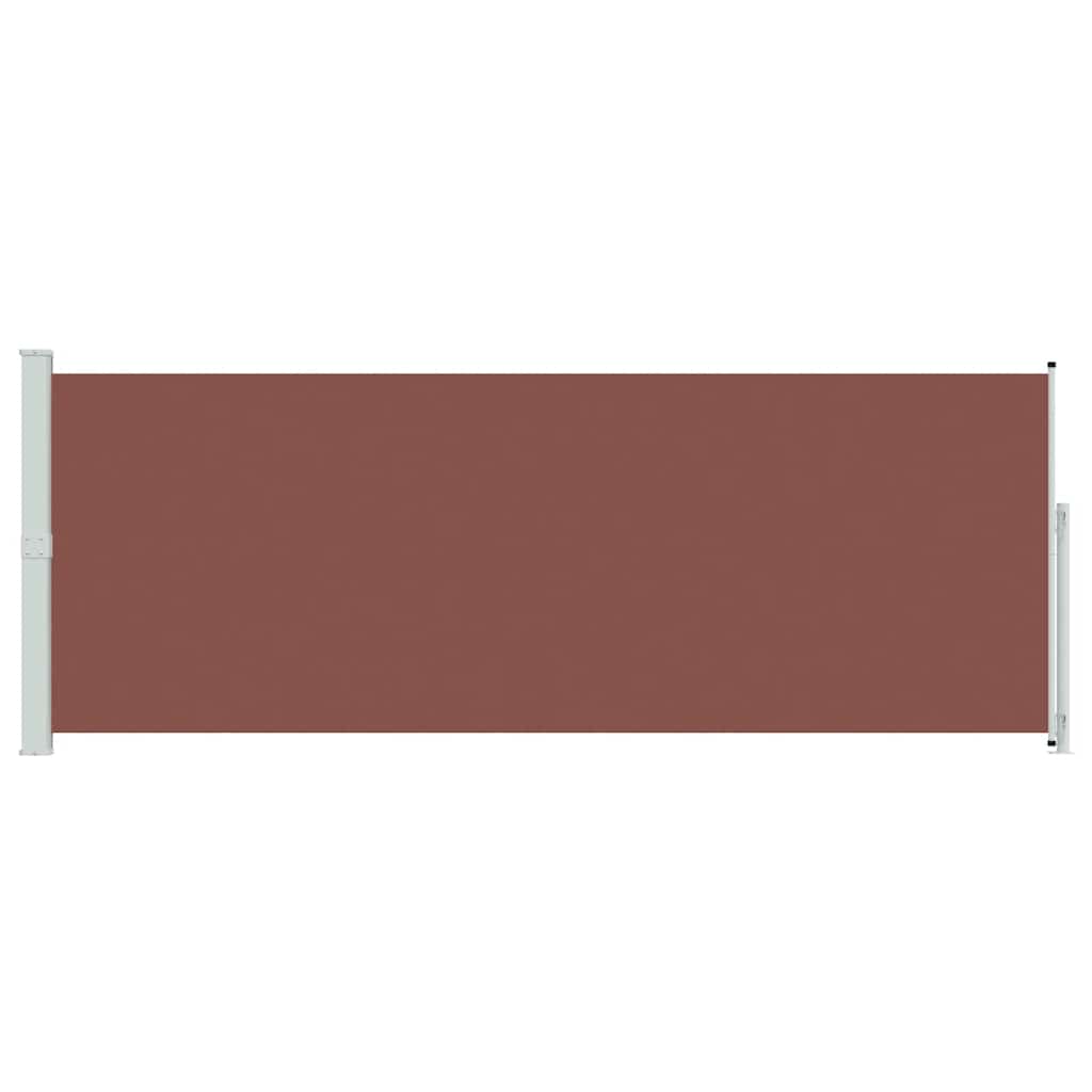 Patio Retractable Side Awning 180x500 cm Brown