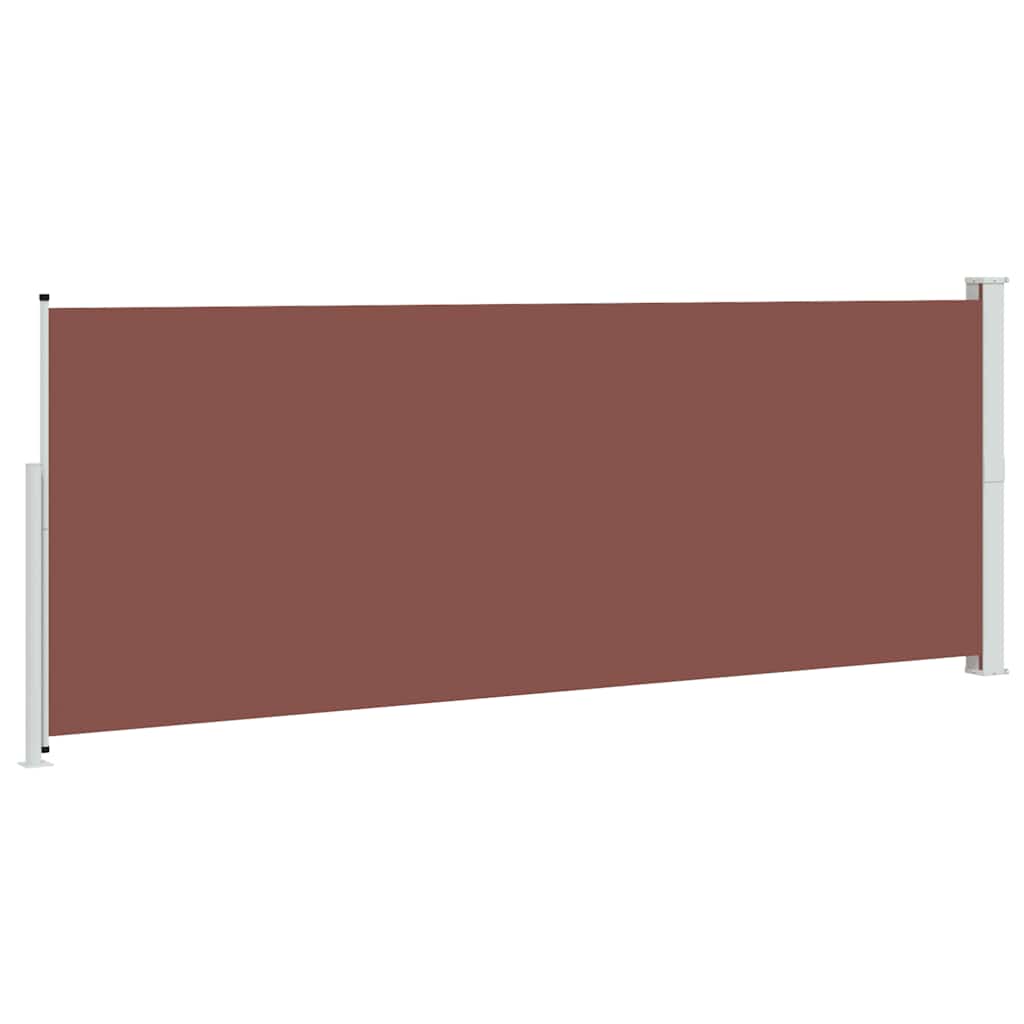 Patio Retractable Side Awning 180x500 cm Brown