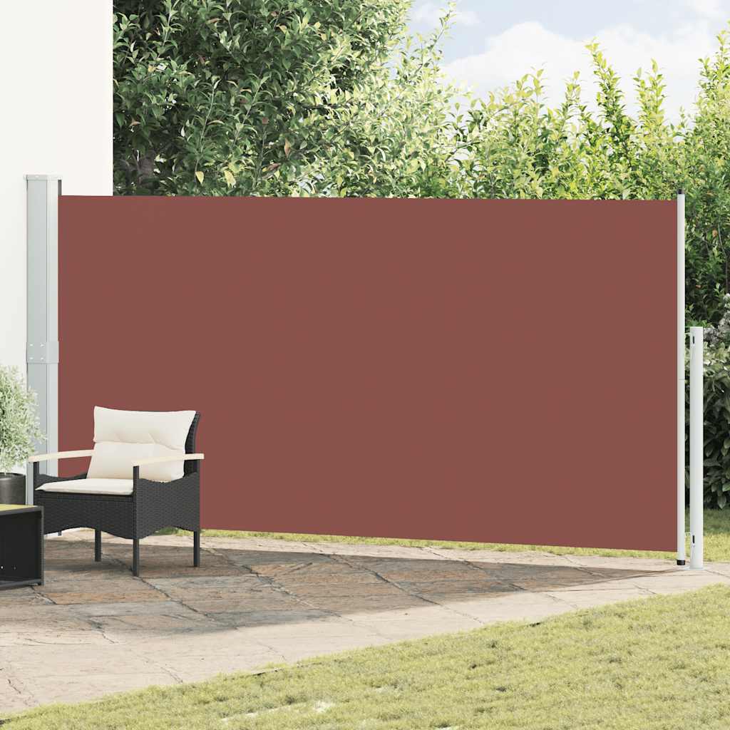 Patio Retractable Side Awning 180x500 cm Brown
