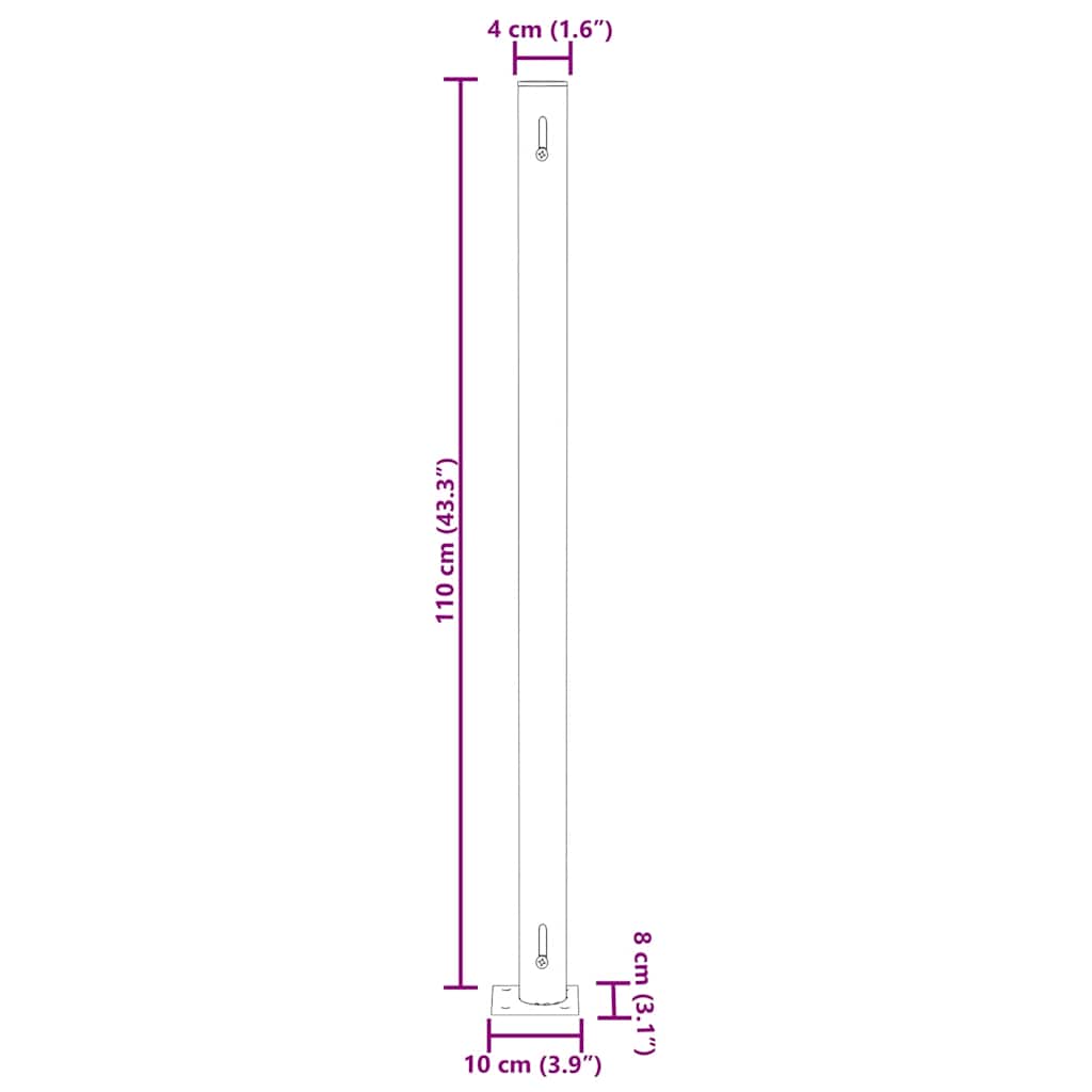 Patio Retractable Side Awning 180x500 cm Blue