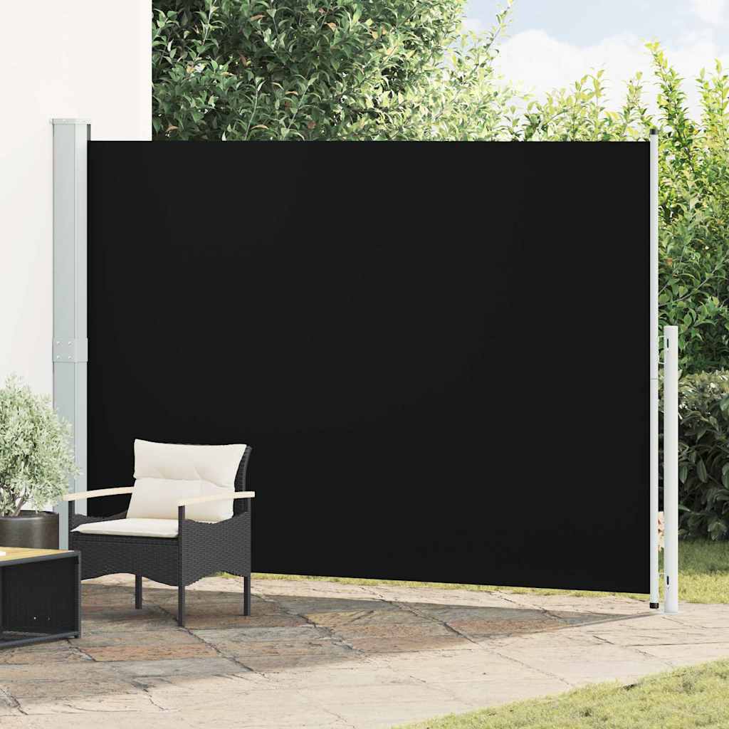 Patio Retractable Side Awning 200x314 cm Black