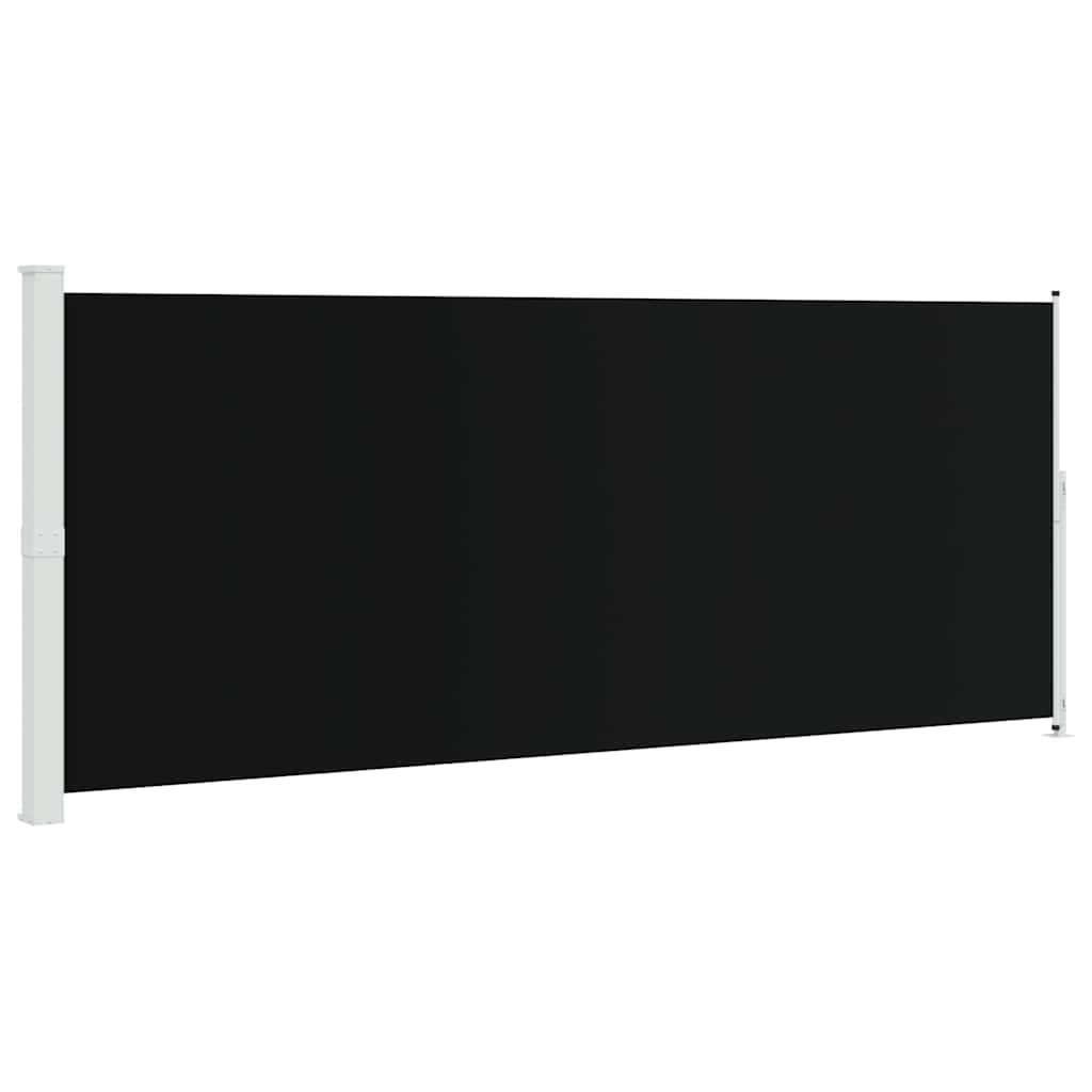 Patio Retractable Side Awning 200x500 cm Black
