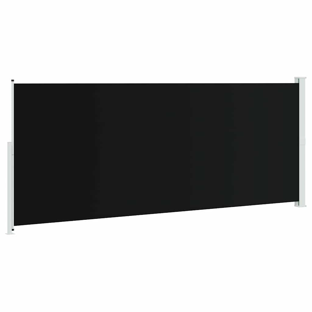 Patio Retractable Side Awning 200x514 cm Black