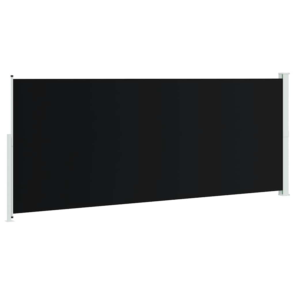 Patio Retractable Side Awning 200x500 cm Black