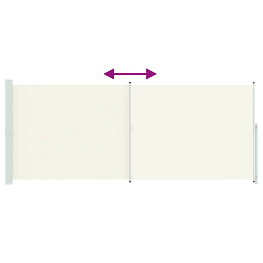 Patio Retractable Side Awning 200x514 cm Cream
