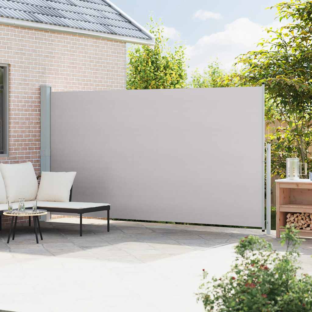 Patio Retractable Side Awning 200x500 cm Grey