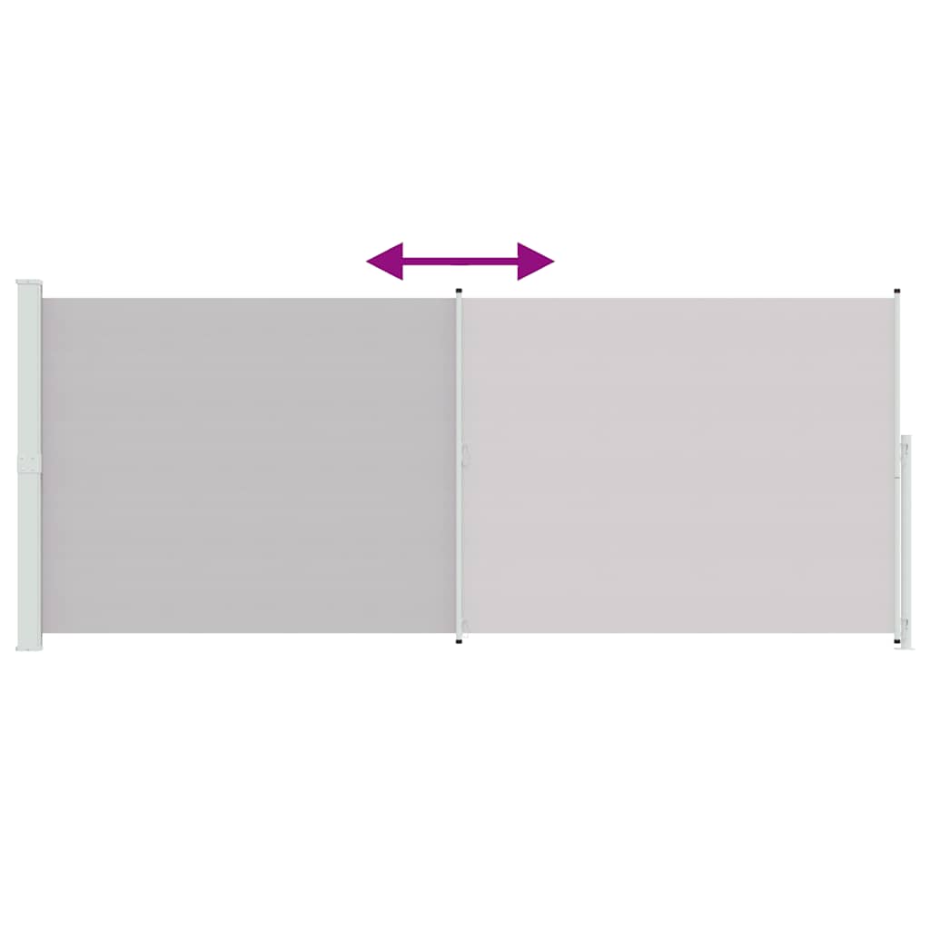 Patio Retractable Side Awning 200x500 cm Grey