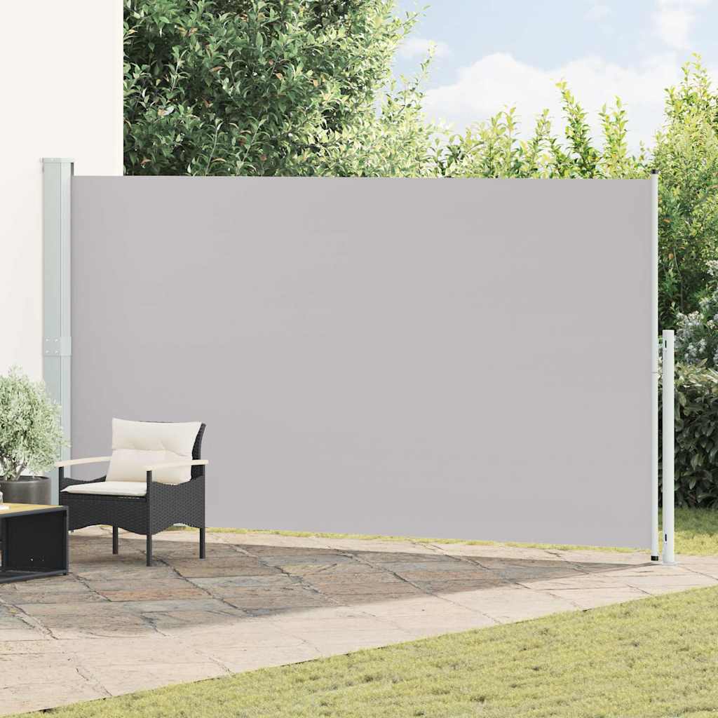 Patio Retractable Side Awning 200x514 cm Grey