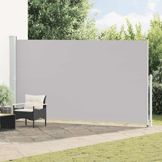 Side Awning | Grey | Polyester | Large | Retractable | Awning