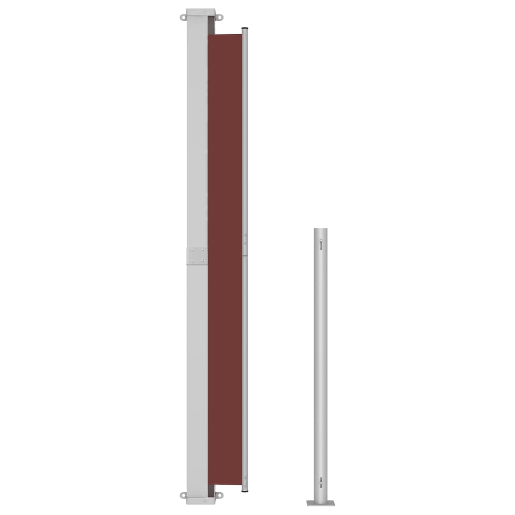 vidaXL Patio Retractable Side Awning 200x500 cm Brown