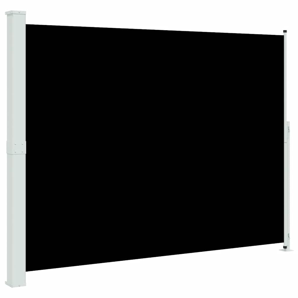 Patio Retractable Side Awning 220x300 cm Black
