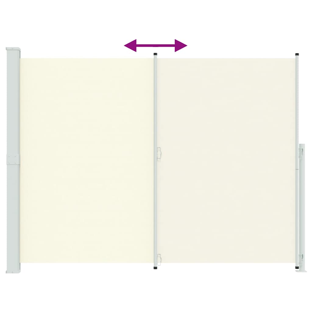 Patio Retractable Side Awning 220x300 cm Cream