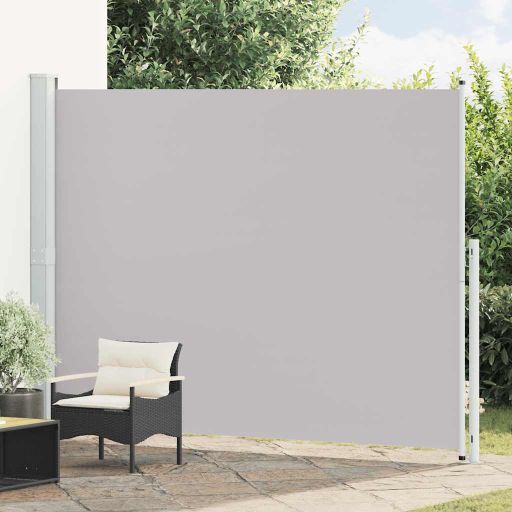 Patio Retractable Side Awning 220x300 cm Grey