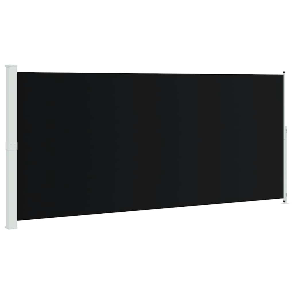 Patio Retractable Side Awning 220x514 cm Black