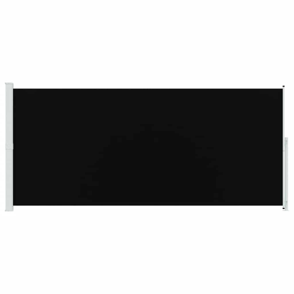 Patio Retractable Side Awning 220x514 cm Black