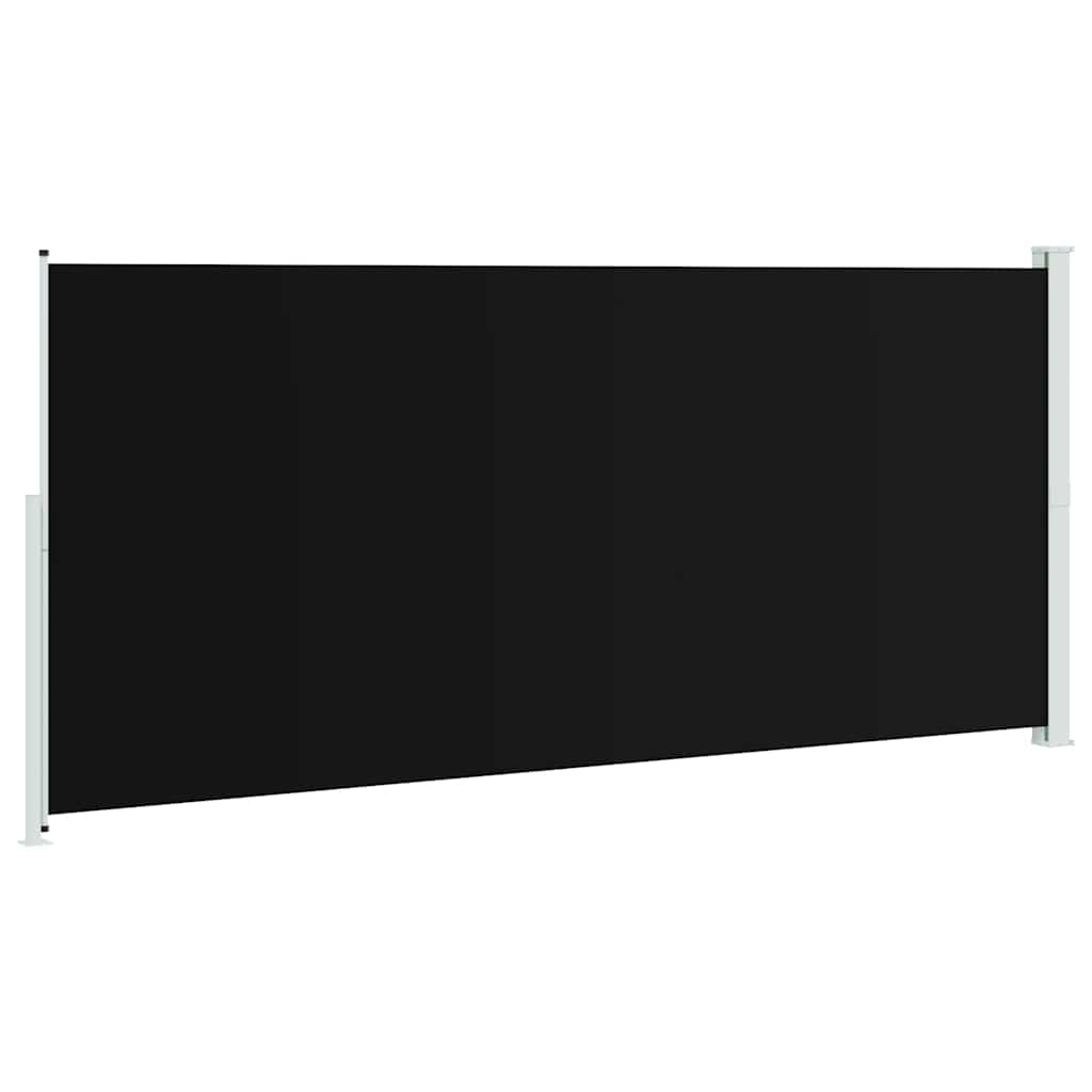 Patio Retractable Side Awning 220x514 cm Black