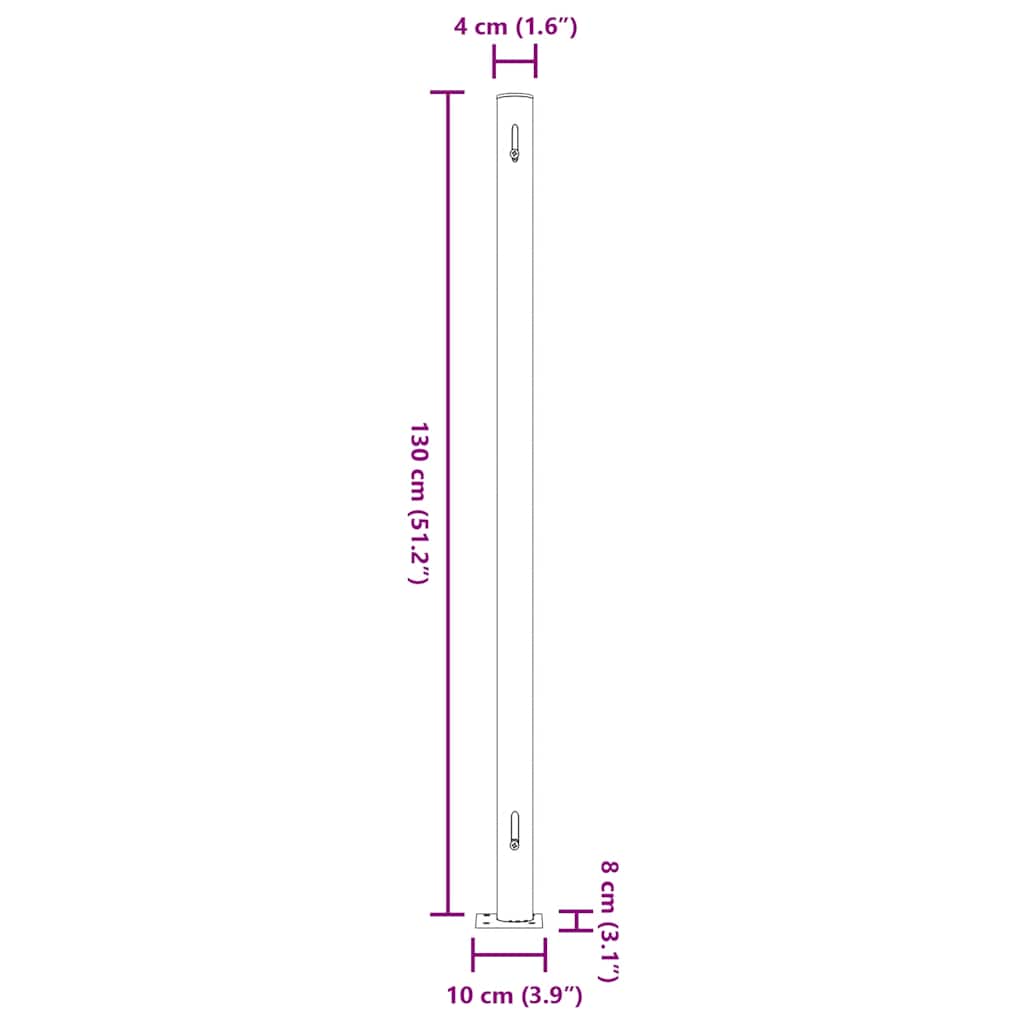 Patio Retractable Side Awning 220x500 cm Cream