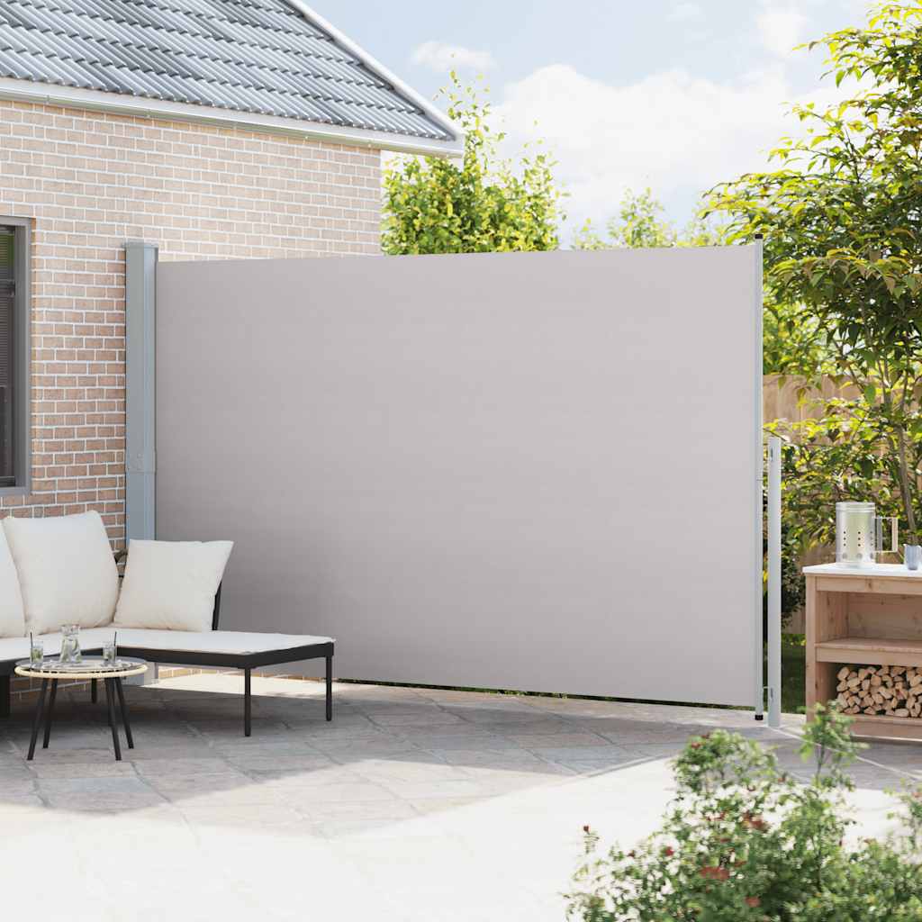Patio Retractable Side Awning 220x500 cm Grey