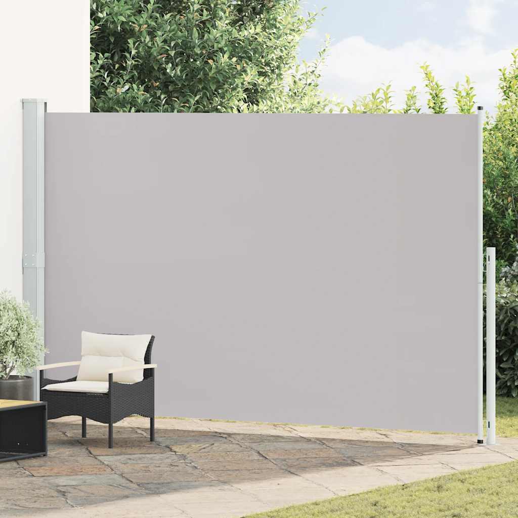 Patio Retractable Side Awning 220x500 cm Grey