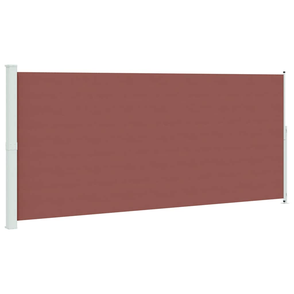 Patio Retractable Side Awning 220x500 cm Brown