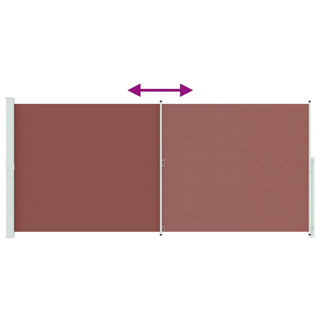 Patio Retractable Side Awning 220x500 cm Brown