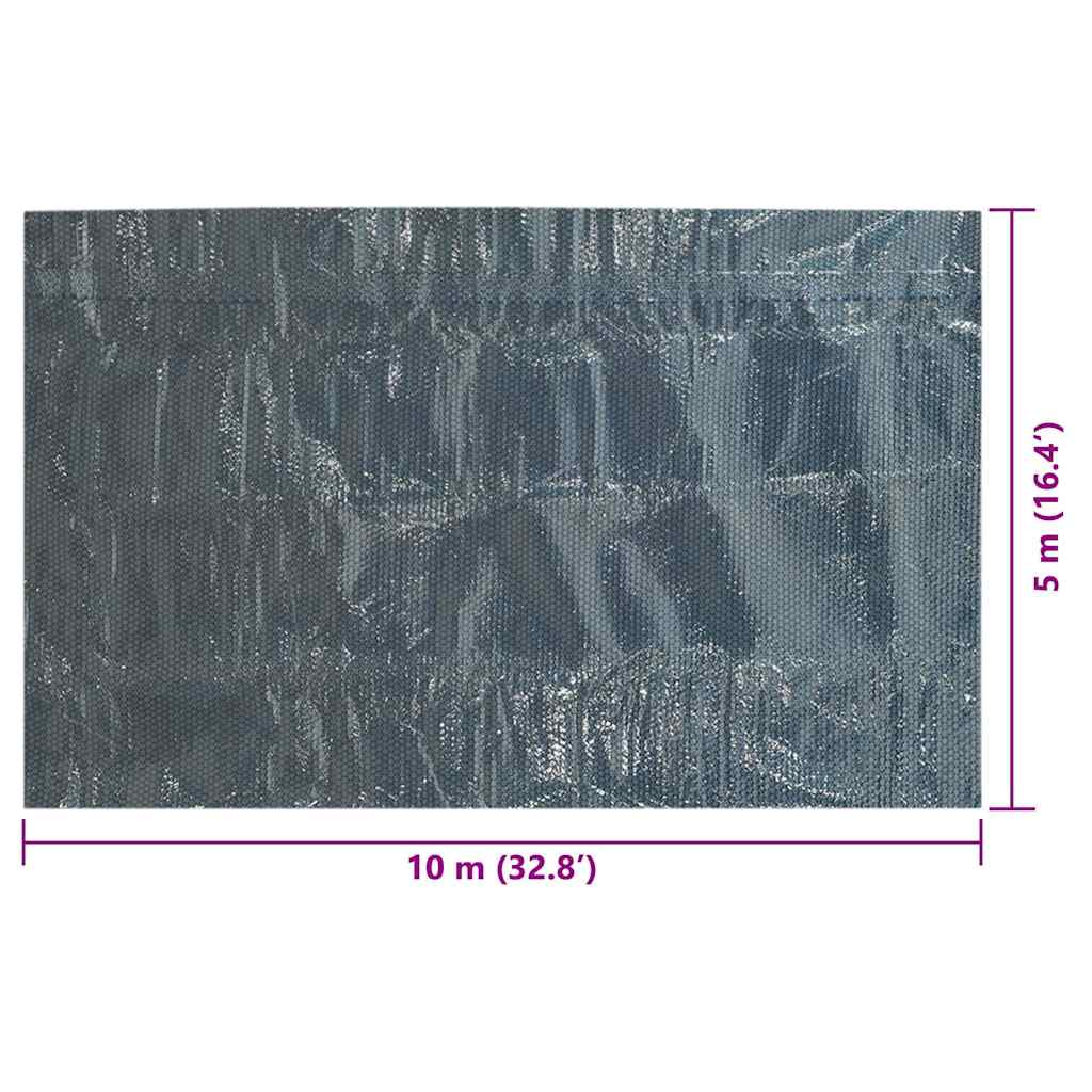 92970 vidaXL Floating PE Solar Pool Film 1000x500 cm Black and Blue