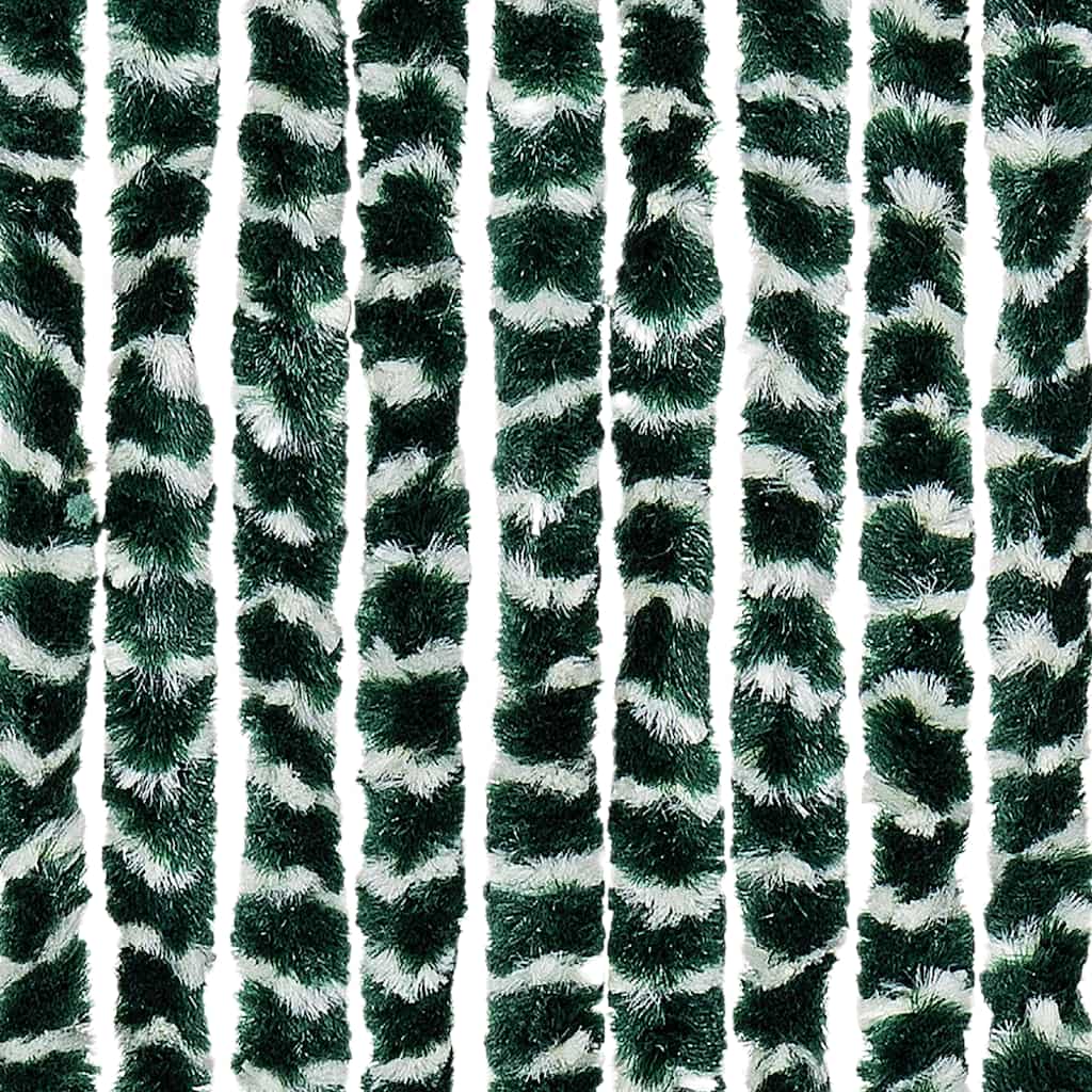 Insect Curtain Green and White 56x185 cm Chenille