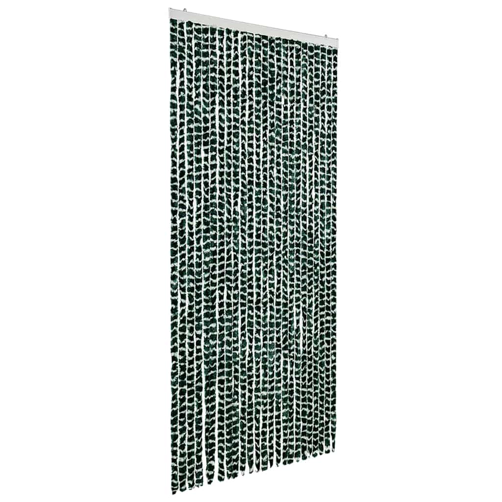 325447 vidaXL Insect Curtain Green and White 100x220 cm Chenille