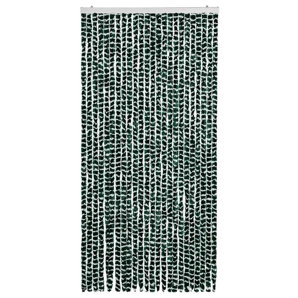 325447 vidaXL Insect Curtain Green and White 100x220 cm Chenille