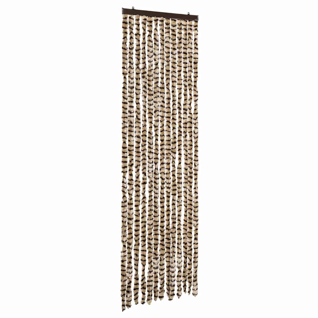 325448 vidaXL Insect Curtain Beige and Brown 56x185 cm Chenille
