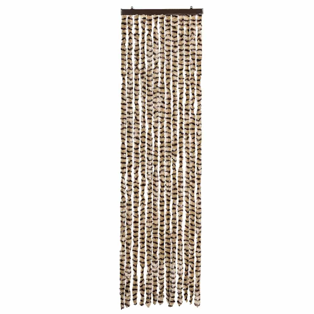 325448 vidaXL Insect Curtain Beige and Brown 56x185 cm Chenille