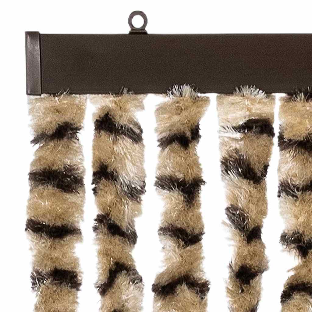 325448 vidaXL Insect Curtain Beige and Brown 56x185 cm Chenille