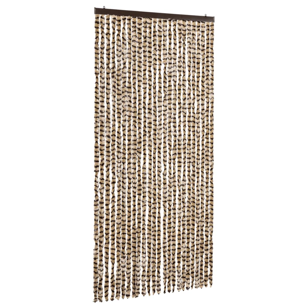 vidaXL Insect Curtain Beige and Brown 100x220 cm Chenille