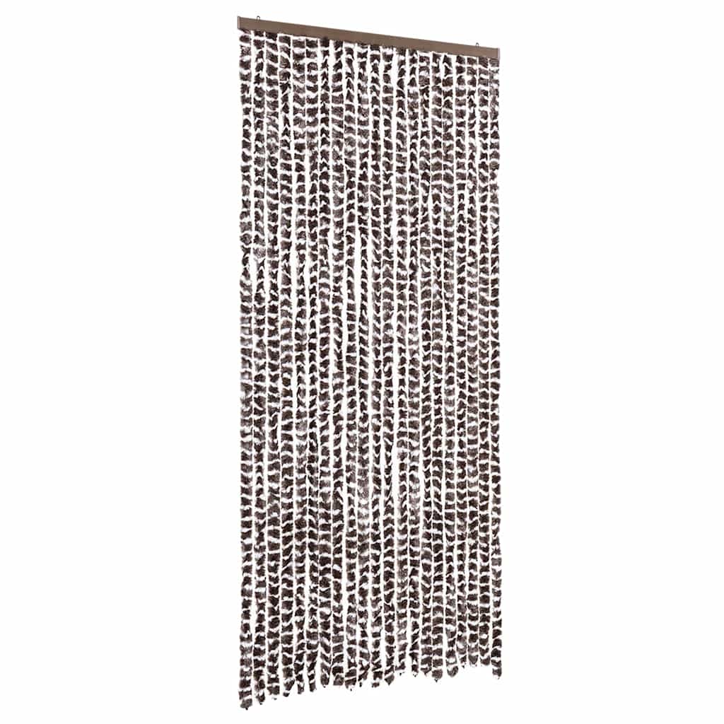 325452 vidaXL Insect Curtain Brown and White 90x220 cm Chenille