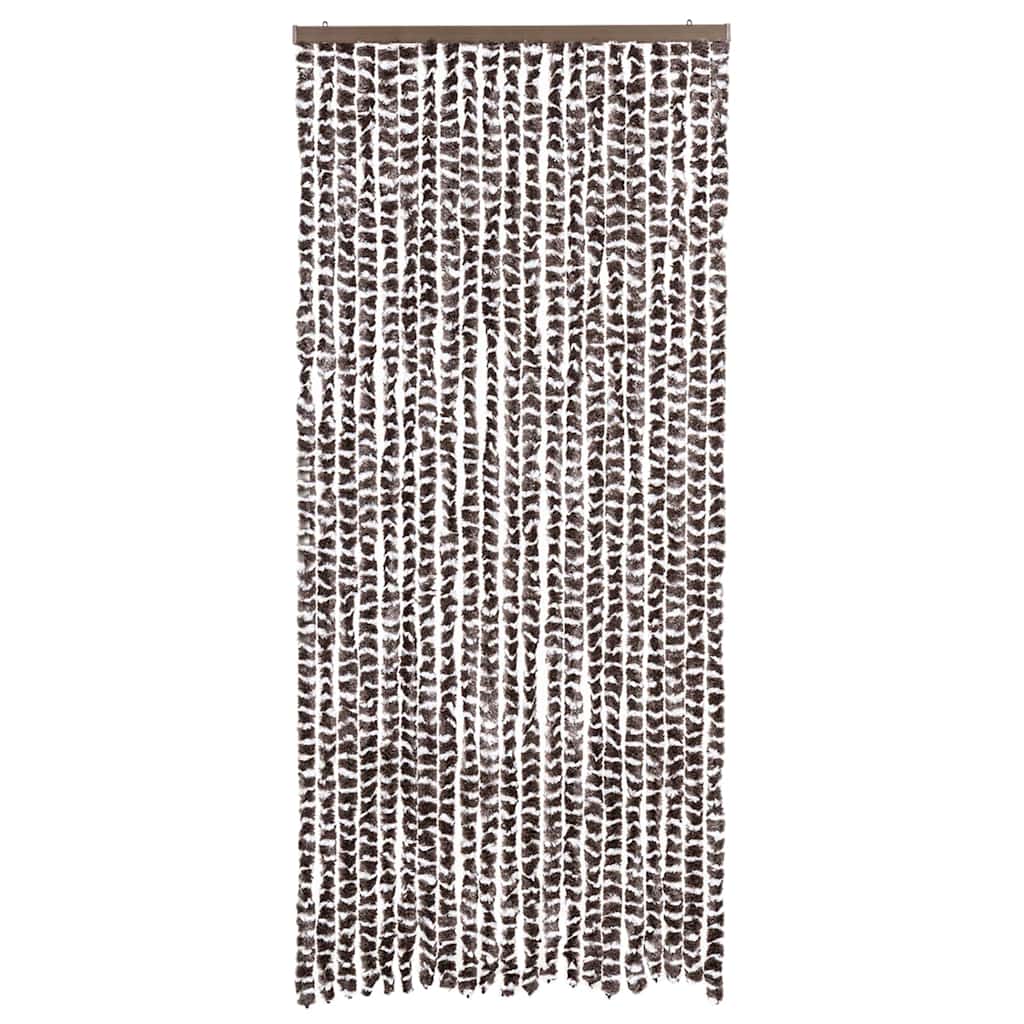 325452 vidaXL Insect Curtain Brown and White 90x220 cm Chenille