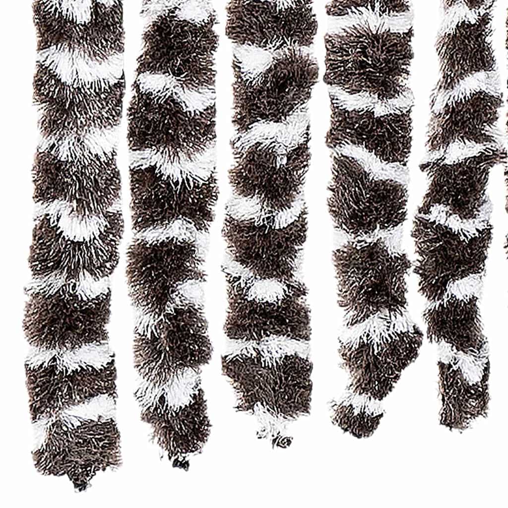 325452 vidaXL Insect Curtain Brown and White 90x220 cm Chenille
