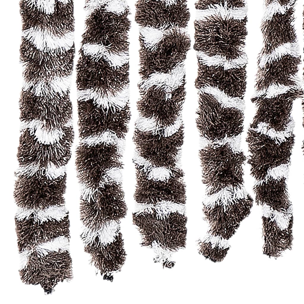 Insect Curtain Brown and White 100x220 cm Chenille
