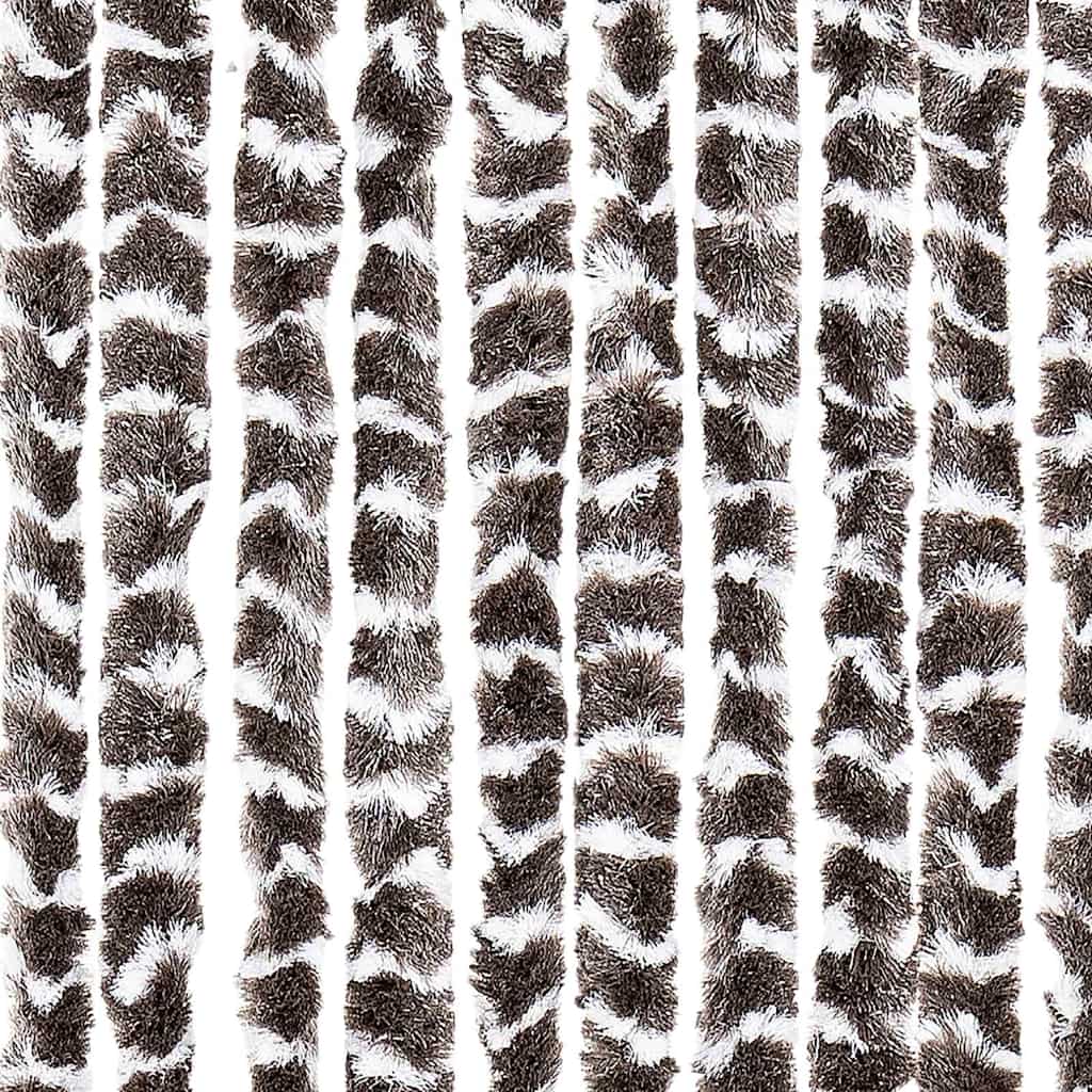 325453 vidaXL Insect Curtain Brown and White 100x220 cm Chenille