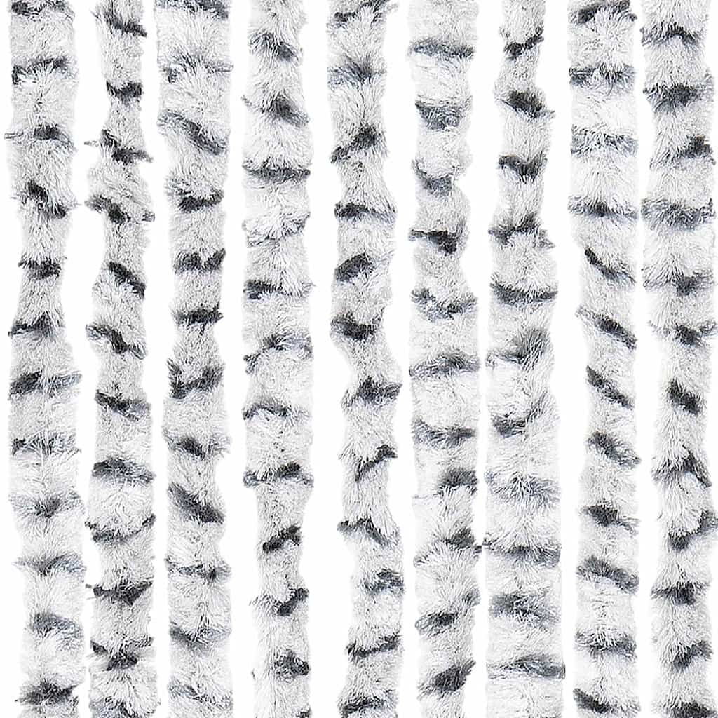 325456 vidaXL Insect Curtain Light and Dark Grey 100x220 cm Chenille