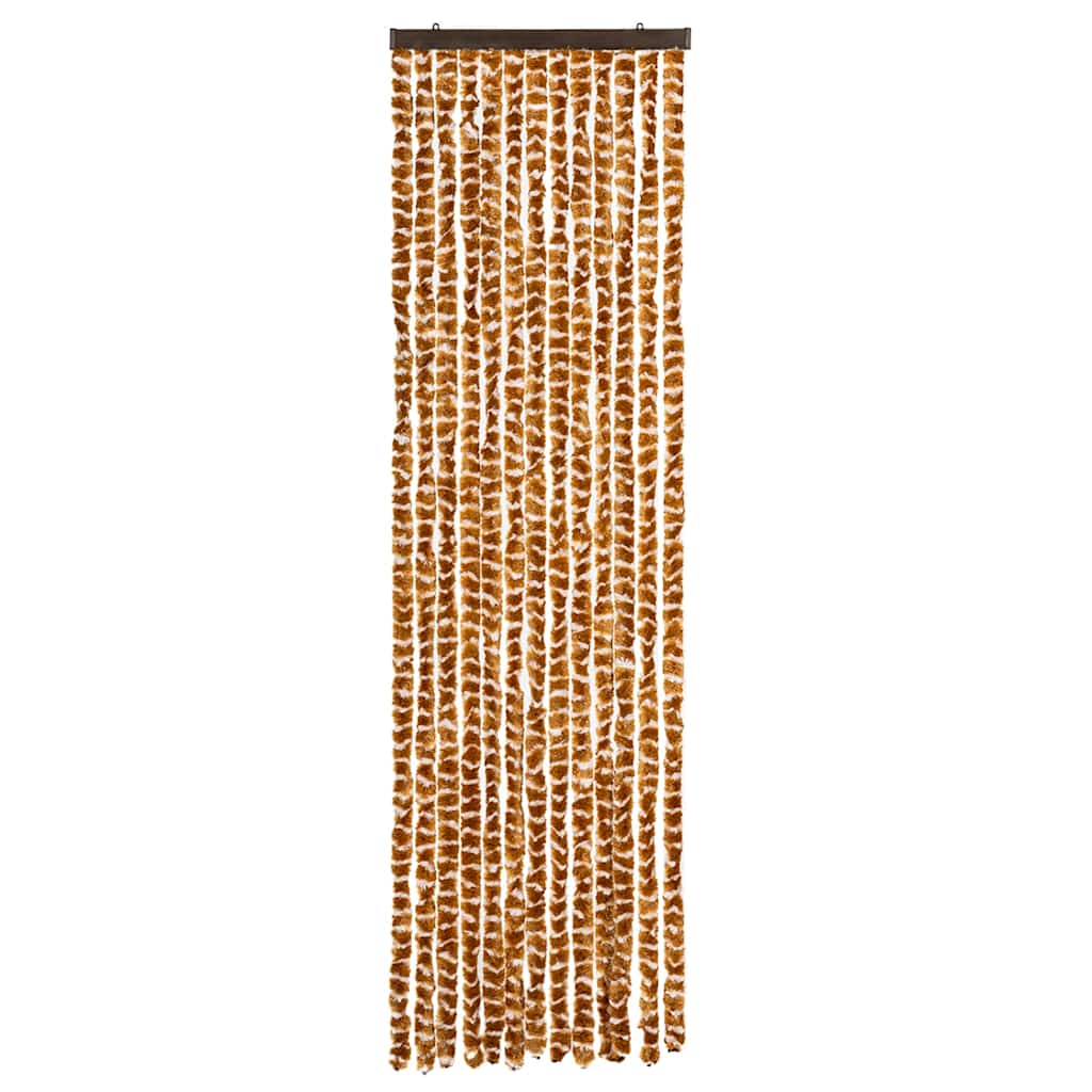 325457 vidaXL Insect Curtain Ochre and White 56x185 cm Chenille