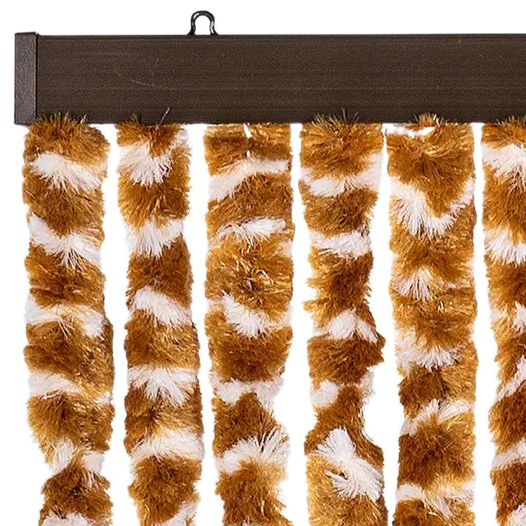 325457 vidaXL Insect Curtain Ochre and White 56x185 cm Chenille